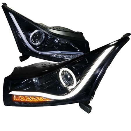 Overtime LED Halo Projector Headlight Gloss Black Housing Smoke, 11 to Up Chevrolet Cruze, 13 x 27 x 28 in. OV2654224